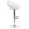 Merrick Lane Rothko Modern Bar Stool Rounded Mid-Back Stool With Height Adjustable Swivel Seat